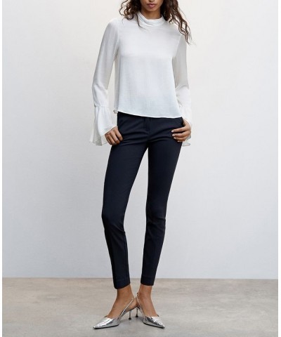 Women's Crop Slim-Fit Pants Blue $26.49 Pants