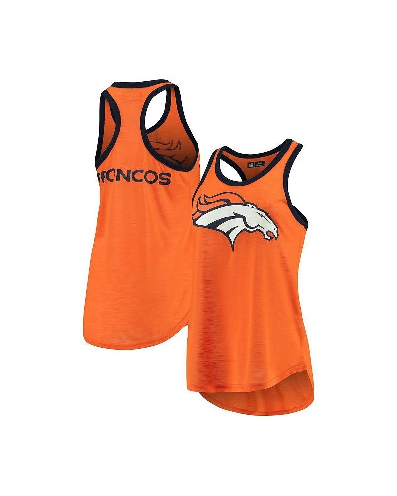 Women's Orange Denver Broncos Tater Tank Top Orange $20.79 Tops