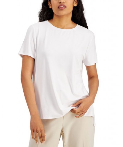Petite Step-Hem T-Shirt Bright White $12.74 Tops