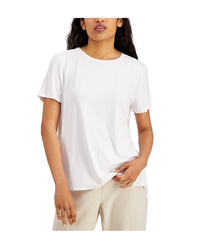 Petite Step-Hem T-Shirt Bright White $12.74 Tops