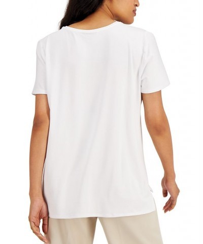 Petite Step-Hem T-Shirt Bright White $12.74 Tops