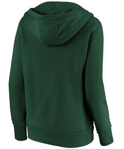 Women's Green Oakland Athletics Core Team Lockup V-Neck Pullover Hoodie Green $43.19 Sweatshirts