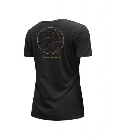 Women's Black Toronto Raptors 2022/23 City Edition V-Neck T-shirt Black $16.81 Tops