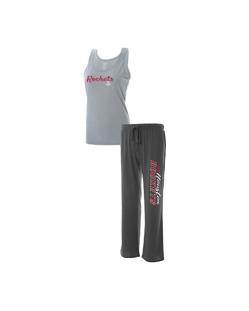 Women's Houston Rockets Plus Size Tank Top and Pants Sleep Set Heathered Gray, Heathered Charcoal $27.00 Pajama