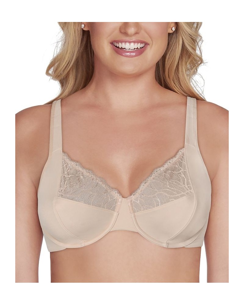 Flattering Lace Full Figure Underwire Minimizer Tan/Beige $10.59 Bras