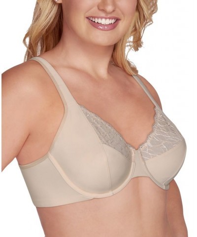 Flattering Lace Full Figure Underwire Minimizer Tan/Beige $10.59 Bras