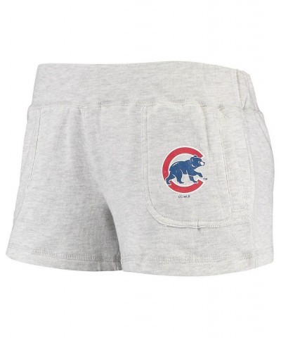 Women's Heathered Gray Chicago Cubs Crossfield Long Sleeve T-shirt and Shorts Sleep Set Heathered Gray $34.09 Pajama