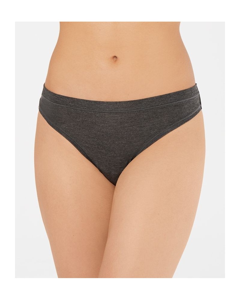 Ultra Soft Mix-and-Match Thong Underwear Charcoal Grey $9.43 Panty