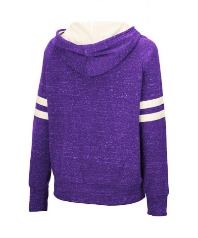 Women's Purple LSU Tigers Speckle Fleece Raglan Full-Zip Hoodie Purple $33.75 Sweatshirts