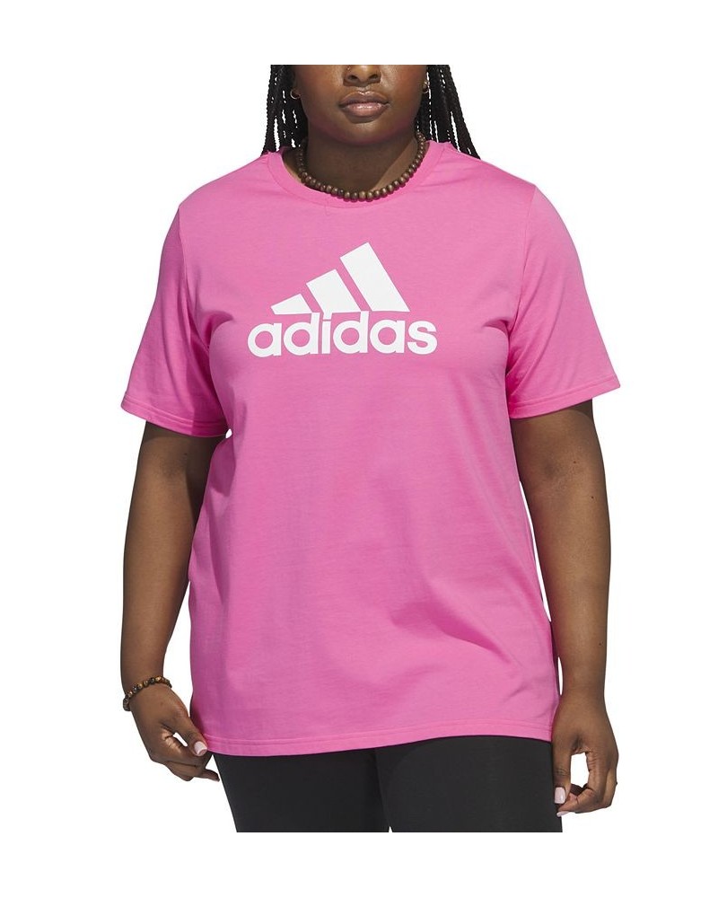 Women's Essentials Logo Cotton T-Shirt XS-4X Pulse Magenta $13.65 Tops