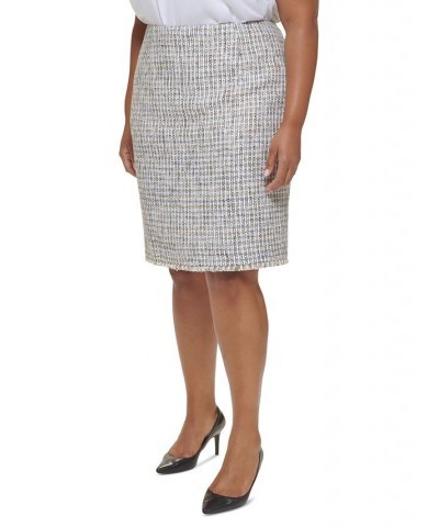 Plus Size Tweed Pencil Skirt Harvest Multi $34.87 Skirts