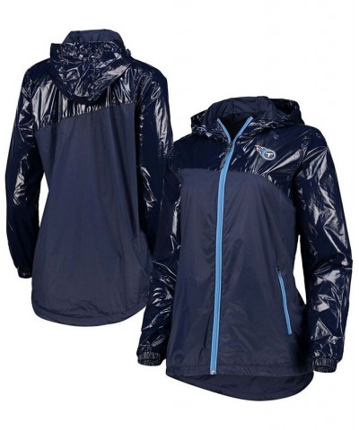 Women's Navy Tennessee Titans Double-Coverage Full-Zip Hoodie Jacket Navy $40.50 Jackets