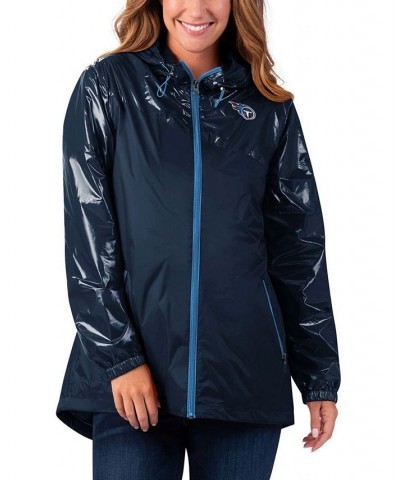 Women's Navy Tennessee Titans Double-Coverage Full-Zip Hoodie Jacket Navy $40.50 Jackets