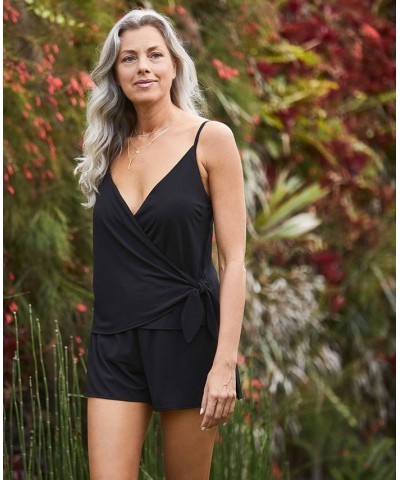 Chroma Wrap-Tie One-Piece Swimsuit Black $74.48 Swimsuits