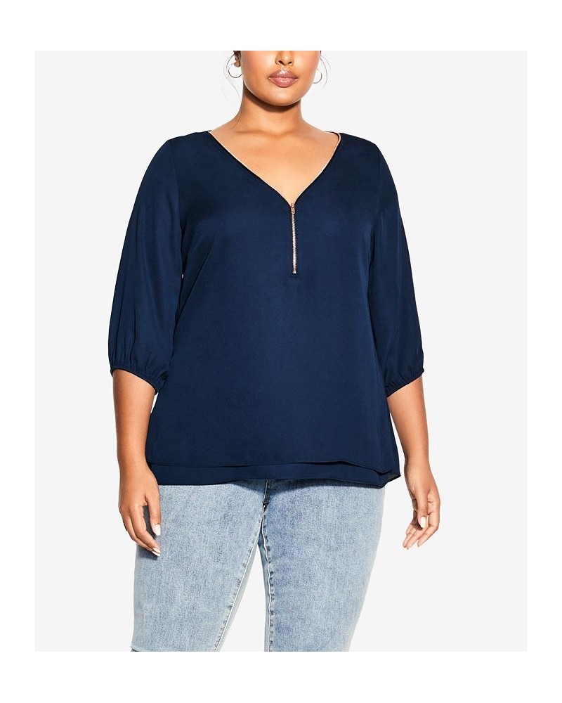 Trendy Plus Size Sexy Fling Elbow Sleeve Top Seafoam $34.45 Tops