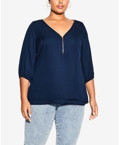 Trendy Plus Size Sexy Fling Elbow Sleeve Top Seafoam $34.45 Tops