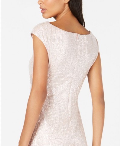 Textured Metallic Gown Pearl $41.58 Dresses