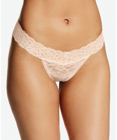 Sexy Must Have Sheer Lace Thong Underwear DMESLT Sand Shell $8.91 Panty