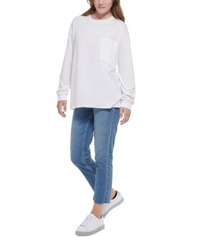 Women's Downtown Cotton Pocket Top Procelain $21.04 Tops