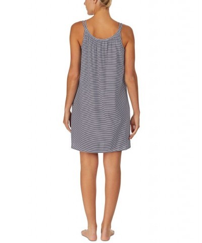 Cotton Knit Double-Strap Nightgown Dark blue / Stripe $31.27 Sleepwear