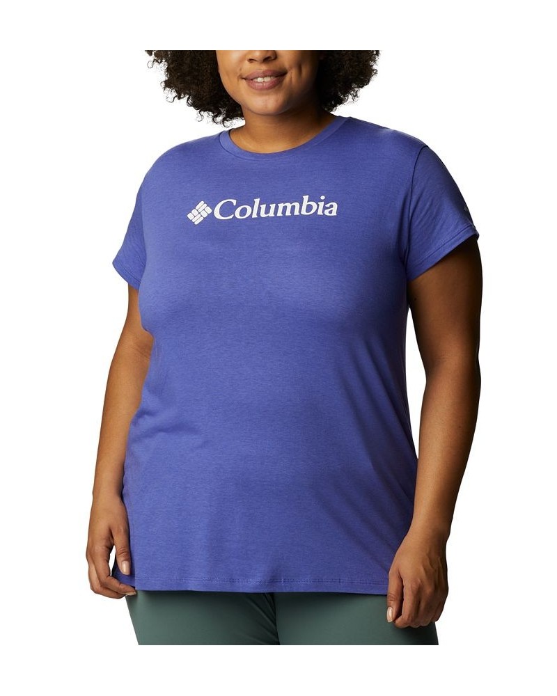 Plus Size Trek Logo-Graphic Top Purple $12.00 Tops