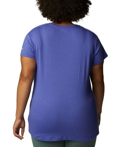 Plus Size Trek Logo-Graphic Top Purple $12.00 Tops