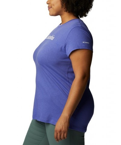 Plus Size Trek Logo-Graphic Top Purple $12.00 Tops