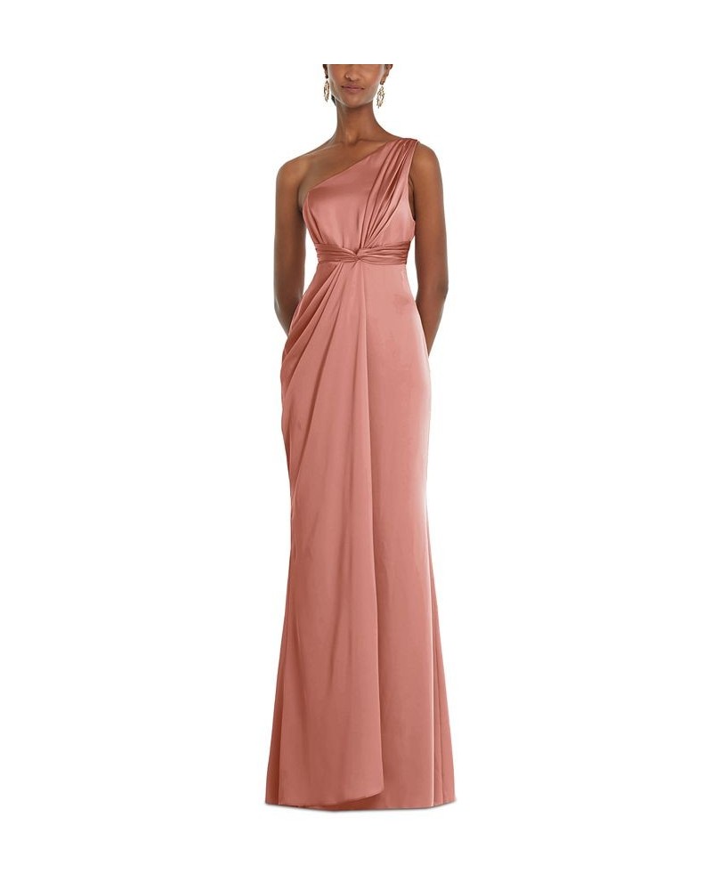 One-Shoulder Gown Pink $92.14 Dresses