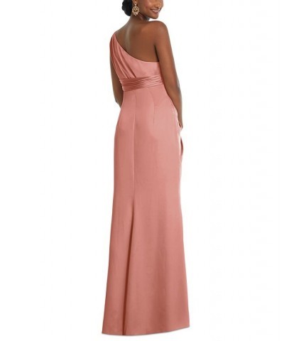 One-Shoulder Gown Pink $92.14 Dresses