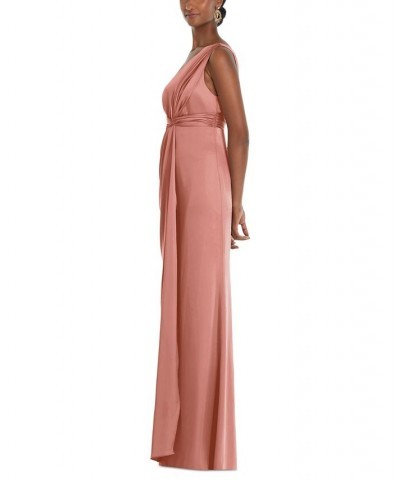 One-Shoulder Gown Pink $92.14 Dresses