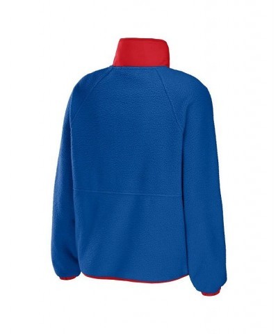 Women's Royal Buffalo Bills Polar Fleece Raglan Full-Snap Jacket Royal $48.44 Jackets