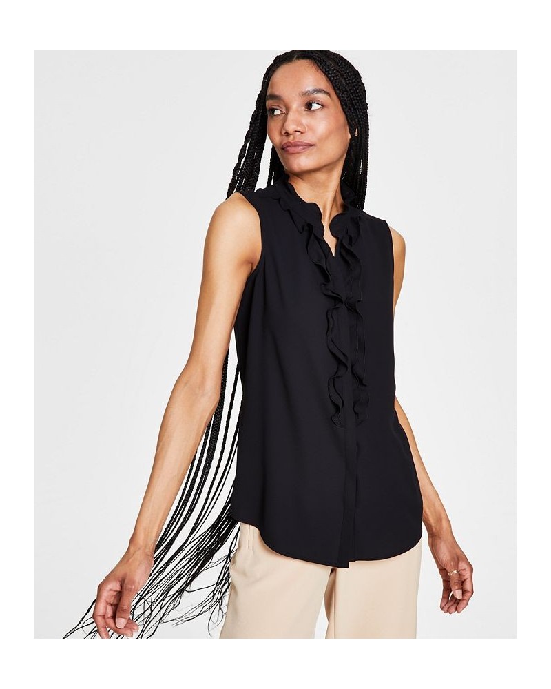 Women's Ruffled Top Black $27.24 Tops