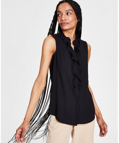 Women's Ruffled Top Black $27.24 Tops