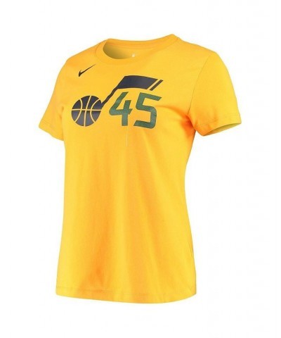 Women's Donovan Mitchell Gold Utah Jazz 2019/20 City Edition Name and Number T-shirt Gold $23.84 Tops