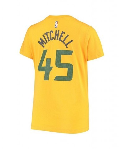 Women's Donovan Mitchell Gold Utah Jazz 2019/20 City Edition Name and Number T-shirt Gold $23.84 Tops