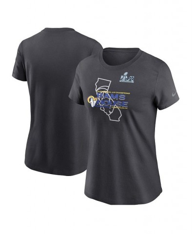 Women's Anthracite Los Angeles Rams Super Bowl LVI Champions Hometown T-shirt Anthracite $25.37 Tops