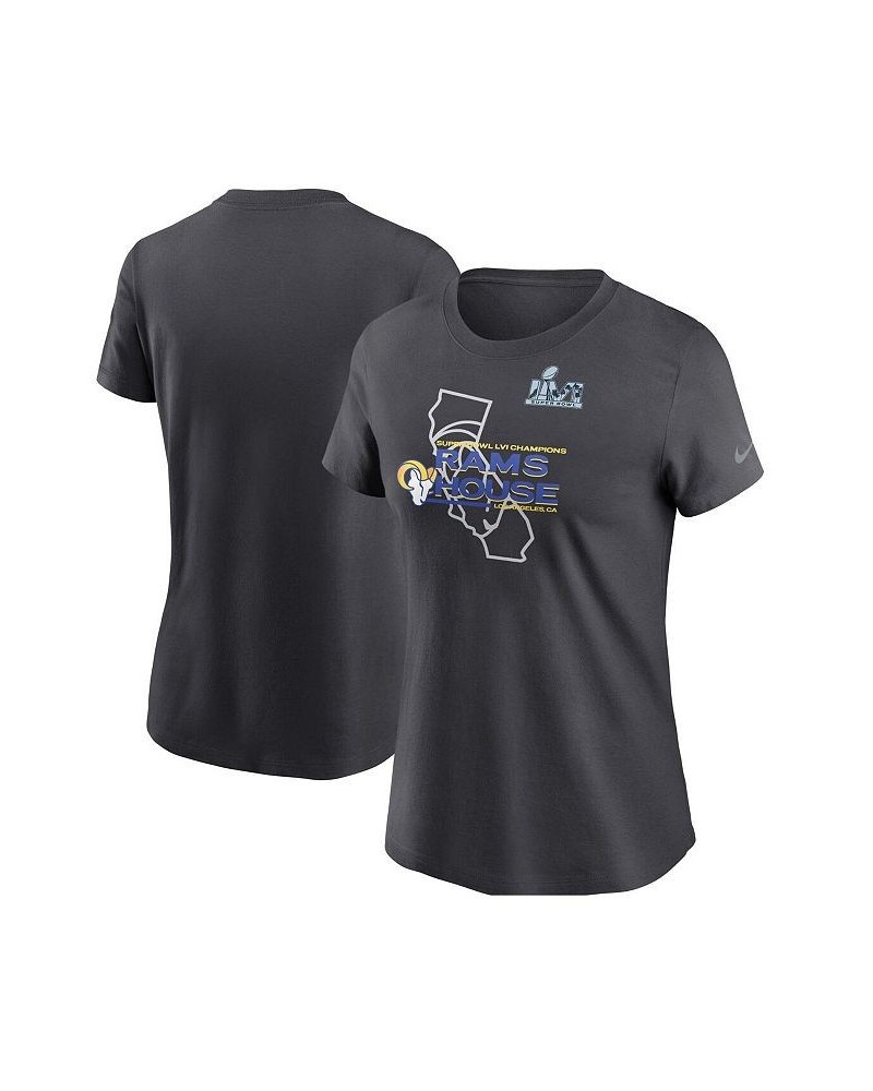 Women's Anthracite Los Angeles Rams Super Bowl LVI Champions Hometown T-shirt Anthracite $25.37 Tops