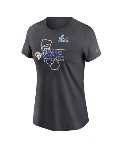 Women's Anthracite Los Angeles Rams Super Bowl LVI Champions Hometown T-shirt Anthracite $25.37 Tops