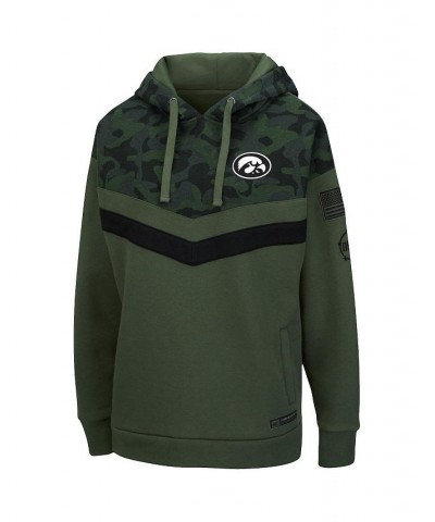 Women's Olive Camo Iowa Hawkeyes OHT Military-Inspired Appreciation Extraction Chevron Pullover Hoodie Olive, Camo $38.49 Swe...