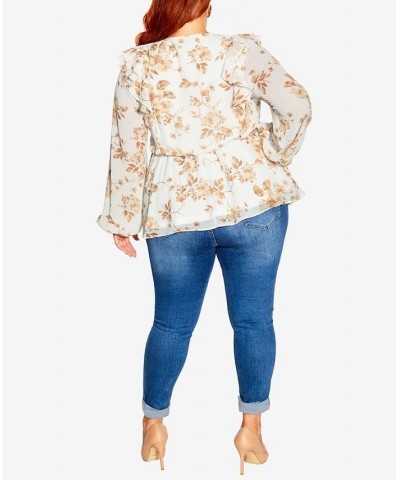 Trendy Plus Size Ellie Long Sleeve Top Autumn Floral $41.25 Tops