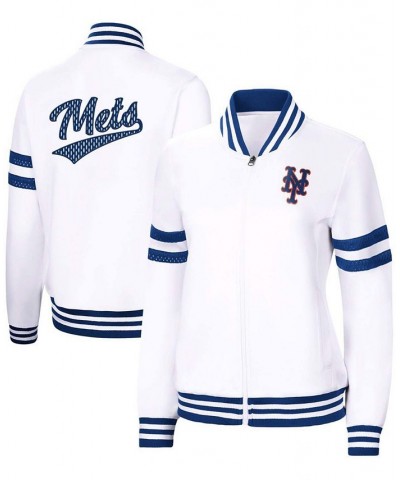 Women's White New York Mets Pre-Game Full-Zip Track Jacket White $38.25 Jackets