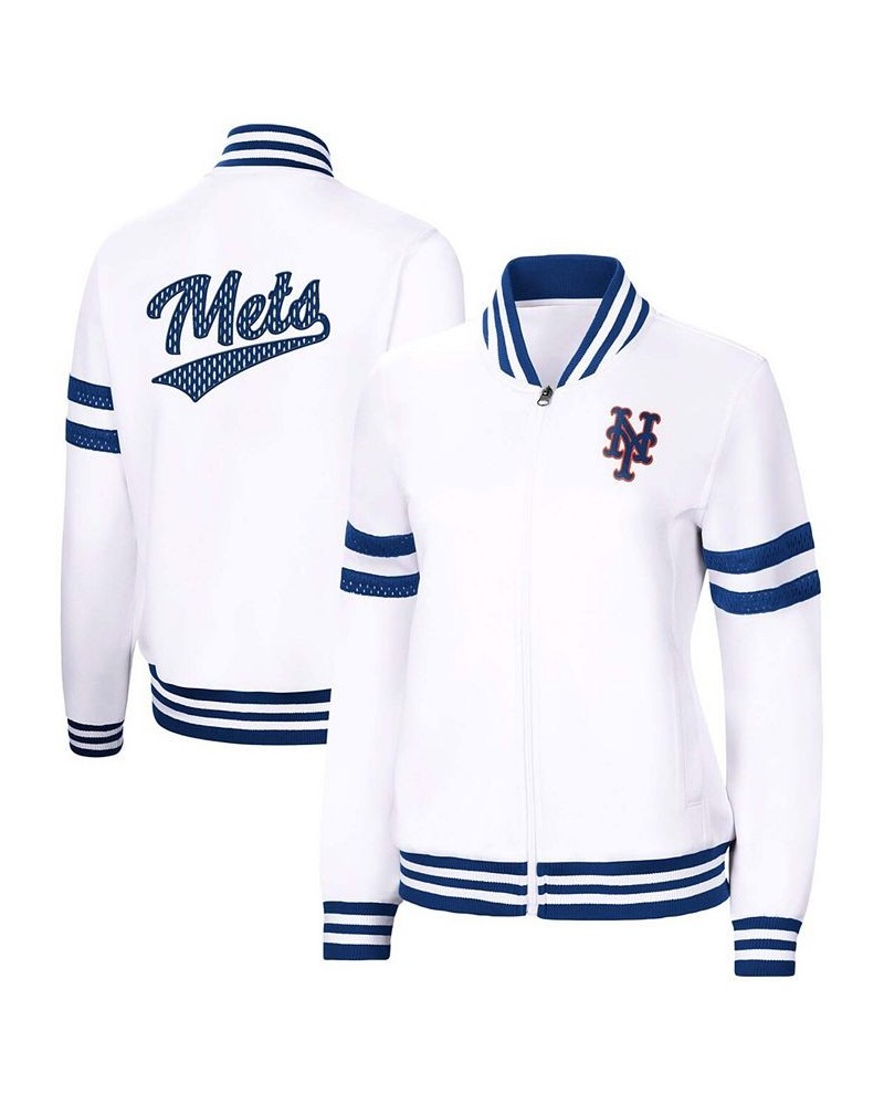 Women's White New York Mets Pre-Game Full-Zip Track Jacket White $38.25 Jackets