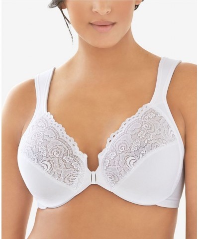 Women's Full Figure Plus Size Wonderwire Front Close Bra White $24.18 Bras