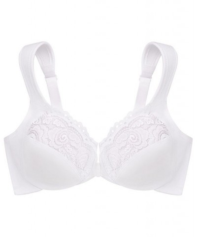 Women's Full Figure Plus Size Wonderwire Front Close Bra White $24.18 Bras