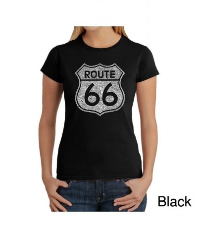 Women's Word Art T-Shirt - Route 66 Black $20.88 Tops