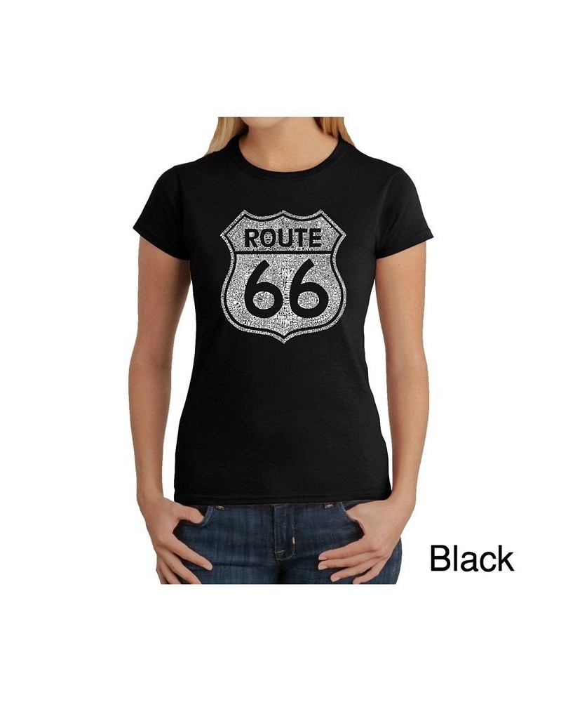 Women's Word Art T-Shirt - Route 66 Black $20.88 Tops