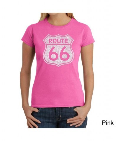 Women's Word Art T-Shirt - Route 66 Black $20.88 Tops