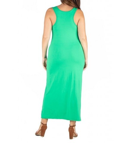 Plus Size Racerback Maxi Dress Green $17.02 Dresses