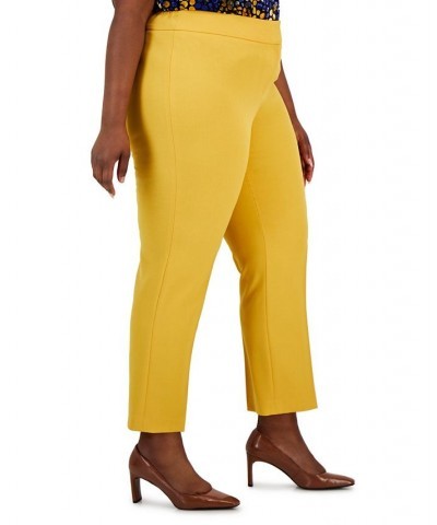 Plus Size Straight-Leg Modern Dress Pants Gold $39.60 Pants