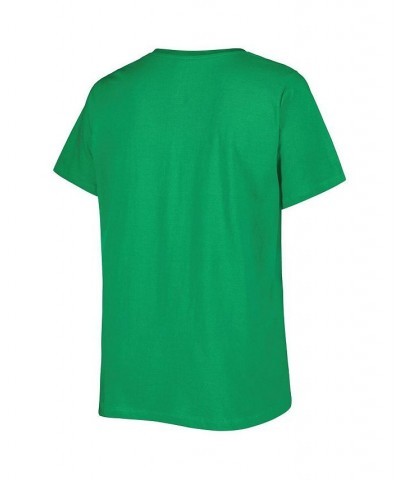 Women's Kelly Green Boston Red Sox Plus Size Celtic V-Neck T-shirt Kelly Green $20.25 Tops